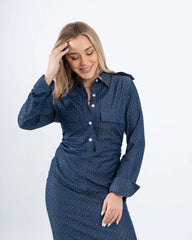 Embellished Denim Maxi Dress - Venti