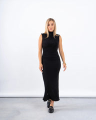 Sleeveless Maxi Dress With Ruched Detail - Venti
