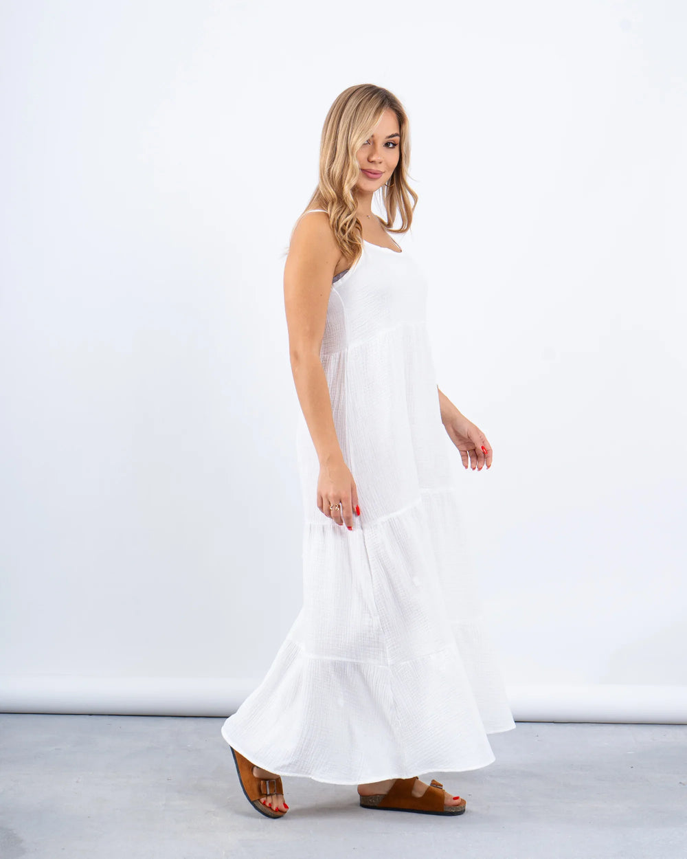 Tiered Crinkle Maxi Dress - Venti