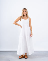 Tiered Crinkle Maxi Dress