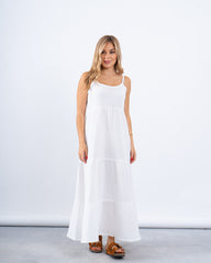 Tiered Crinkle Maxi Dress