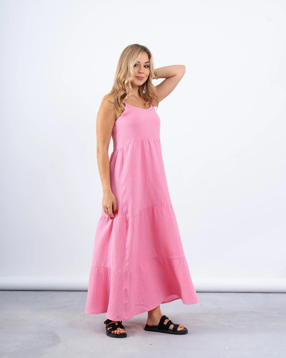 Tiered Crinkle Maxi Dress - Venti