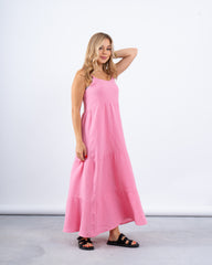 Tiered Crinkle Maxi Dress