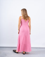 Tiered Crinkle Maxi Dress