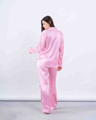 Striped Satin Pajama Set