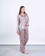 Striped Satin Pajama Set