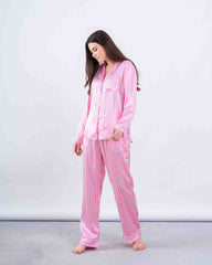Striped Satin Pajama Set