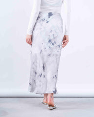 Printed Satin Maxi Skirt - Venti