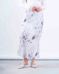 Printed Satin Maxi Skirt