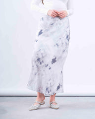 Printed Satin Maxi Skirt - Venti