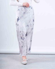 Printed Satin Maxi Skirt