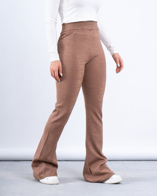 Sparkling Knit Flare Pants