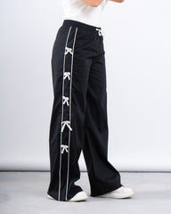 Bow Detail Wide-Leg Pants