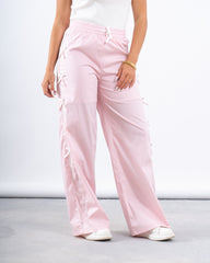 Bow Detail Wide-Leg Pants