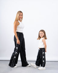 Bow Detail Wide-Leg Pants