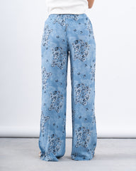 Printed Wide-Leg Pants