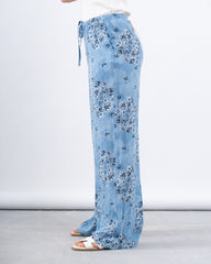 Printed Wide-Leg Pants