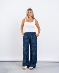 Floral Jacquard Wide-Leg Pants - Venti