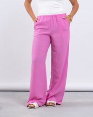 Linen Wide-Leg Pants