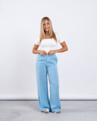 Linen Wide-Leg Pants