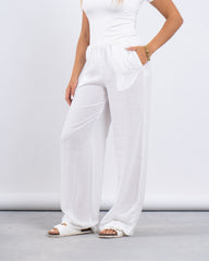 Linen Wide-Leg Pants