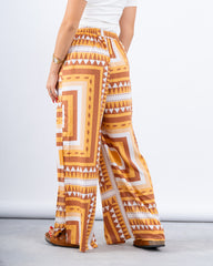 Printed Wide-Leg Pants