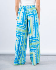 Printed Wide-Leg Pants