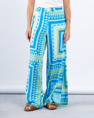 Printed Wide-Leg Pants