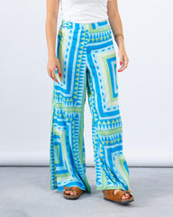 Printed Wide-Leg Pants