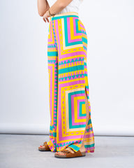 Printed Wide-Leg Pants