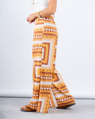 Printed Wide-Leg Pants