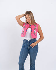 Embroidered Floral Vest