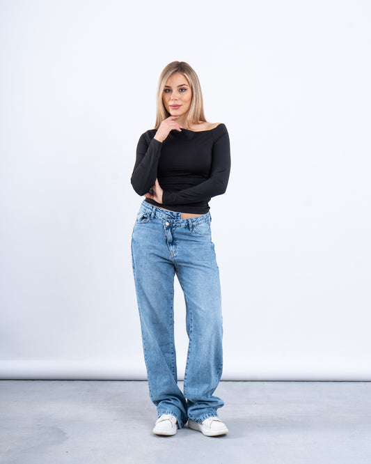 Off-Shoulder Draped Top