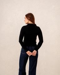 Women knit zip up polo - Venti