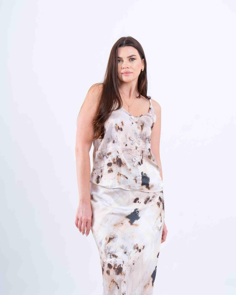 Satin Bow-Detail Cami Top - Venti