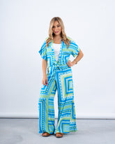 Printed Wide-Leg Pants