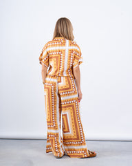 Printed Tie-Front Shirt