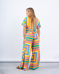 Printed Tie-Front Shirt