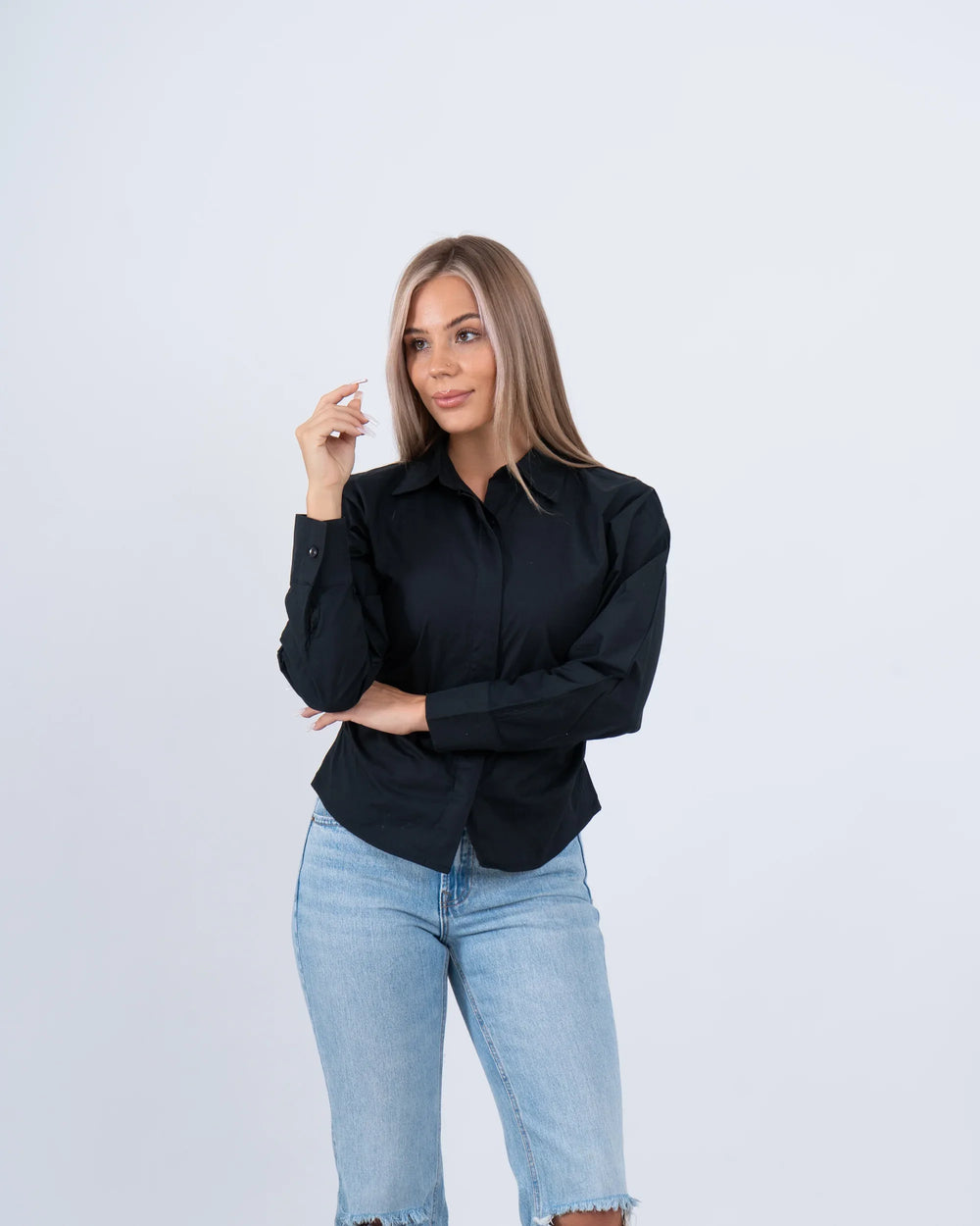 Ruched Waist Fitted Shirt - Venti
