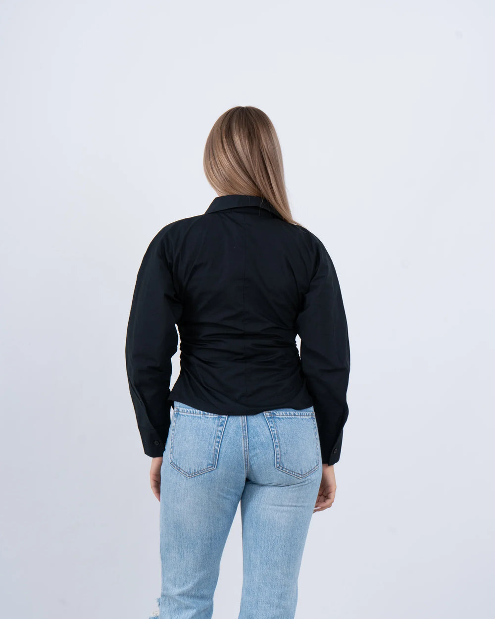 Ruched Waist Fitted Shirt - Venti