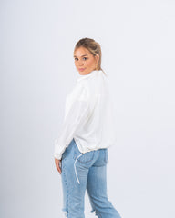 Drawstring Detail Textured Shirt