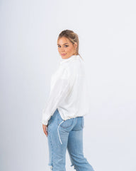 Drawstring Detail Textured Shirt - Venti