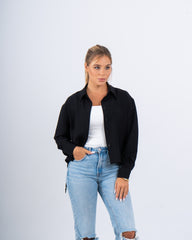 Drawstring Detail Textured Shirt