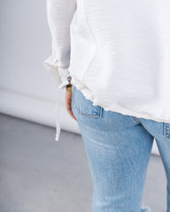 Drawstring Detail Textured Shirt