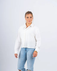 Drawstring Detail Textured Shirt - Venti