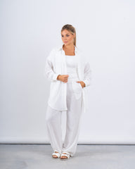 Linen Wide-Leg Pants