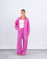 Linen Wide-Leg Pants