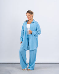 Linen Wide-Leg Pants