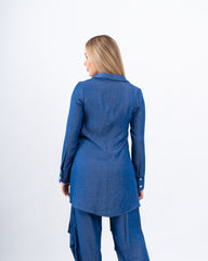 Embellished Tie-Front Shirt