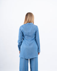 Embellished Tie-Front Shirt